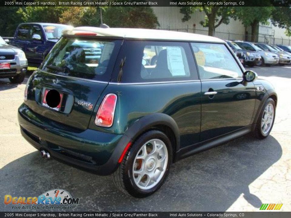2005 Mini Cooper S Hardtop British Racing Green Metallic / Space Grey/Panther Black Photo #6
