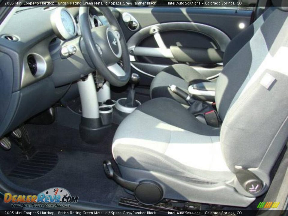 2005 Mini Cooper S Hardtop British Racing Green Metallic / Space Grey/Panther Black Photo #13