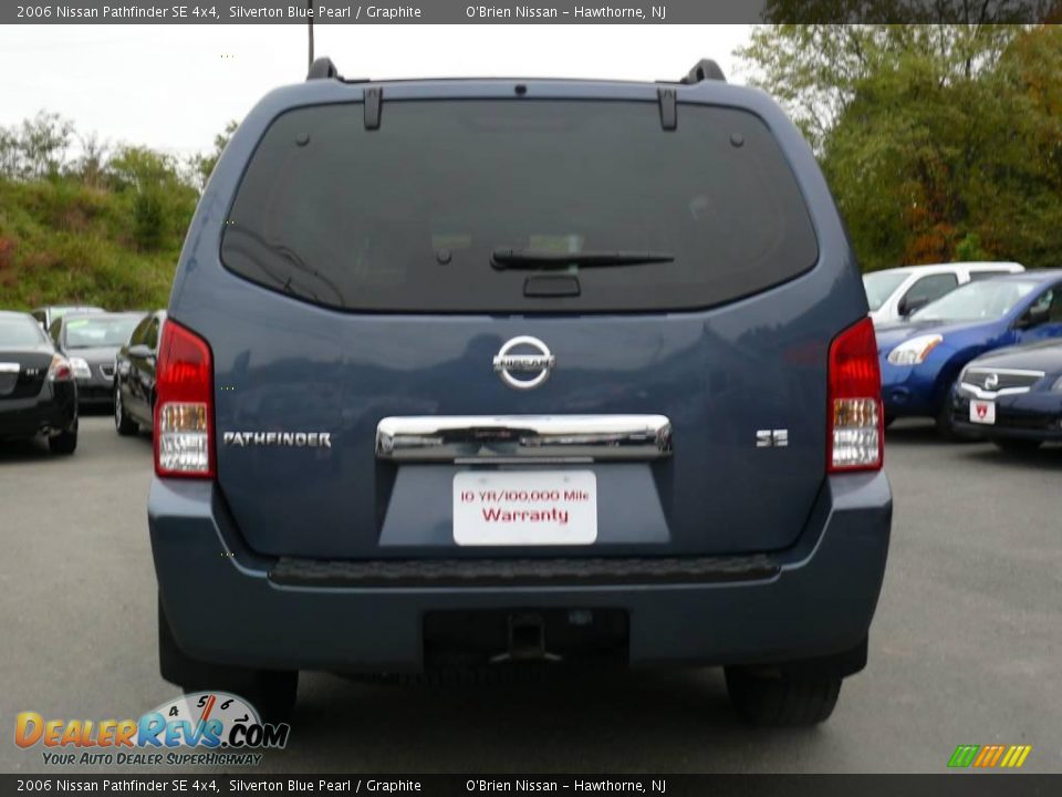 2006 Nissan Pathfinder SE 4x4 Silverton Blue Pearl / Graphite Photo #7