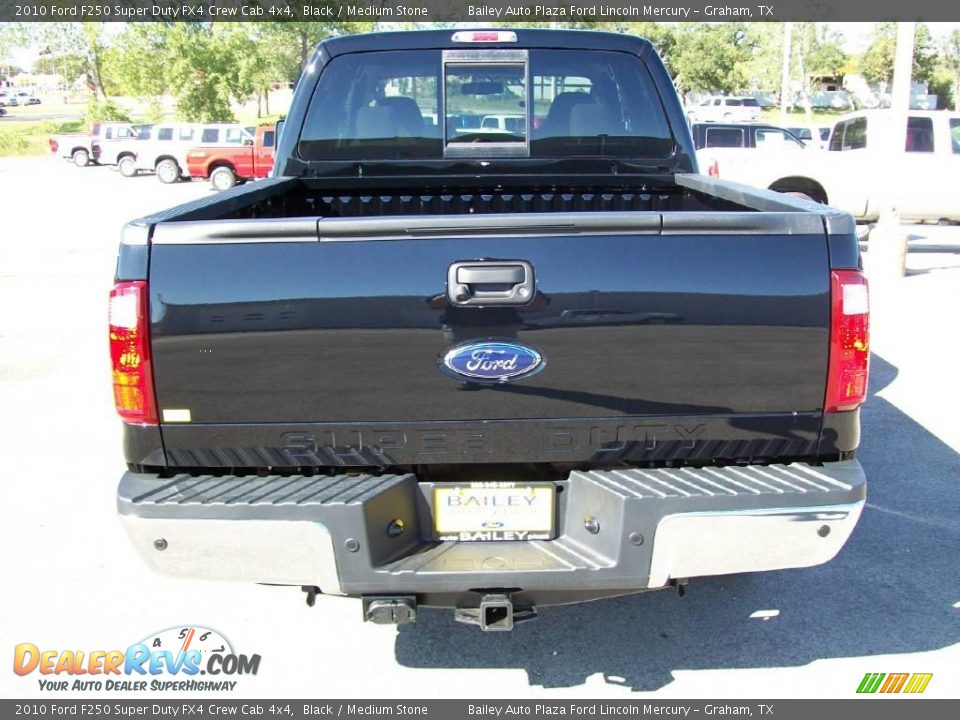 2010 Ford F250 Super Duty FX4 Crew Cab 4x4 Black / Medium Stone Photo #5