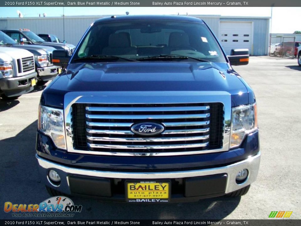 2010 Ford F150 XLT SuperCrew Dark Blue Pearl Metallic / Medium Stone Photo #1