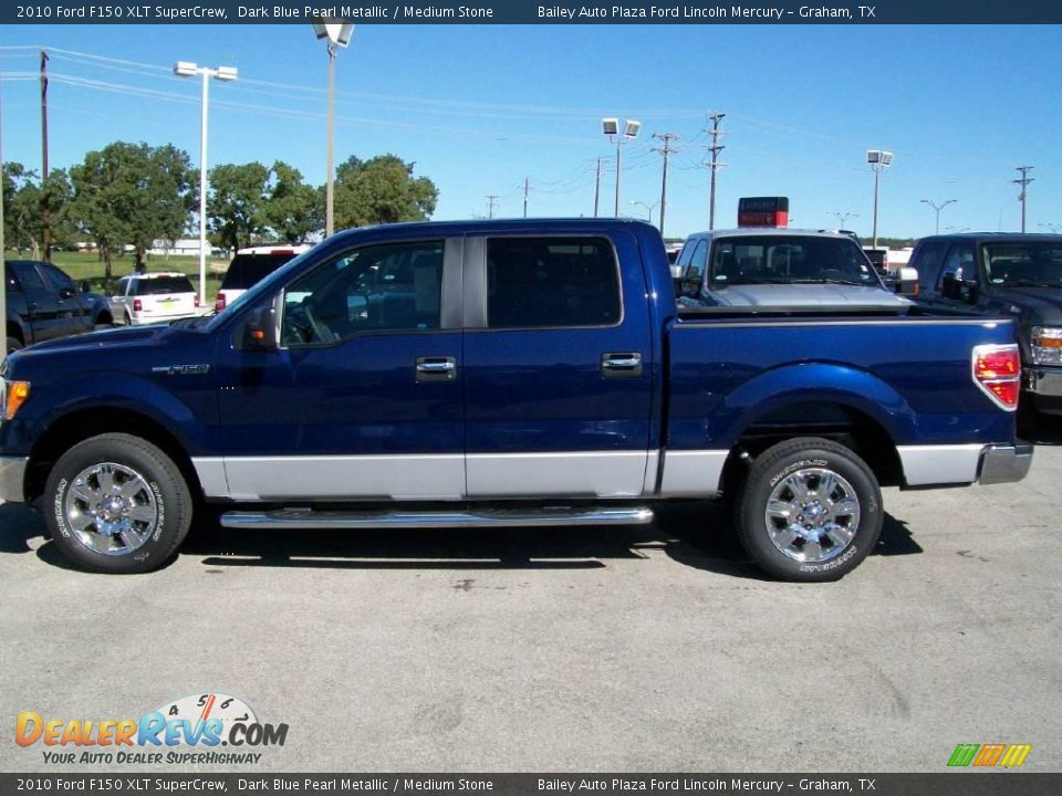 2010 Ford F150 XLT SuperCrew Dark Blue Pearl Metallic / Medium Stone Photo #2
