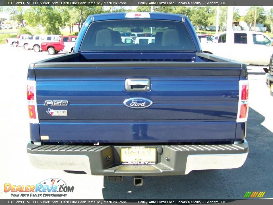 2010 Ford F150 XLT SuperCrew Dark Blue Pearl Metallic / Medium Stone Photo #5
