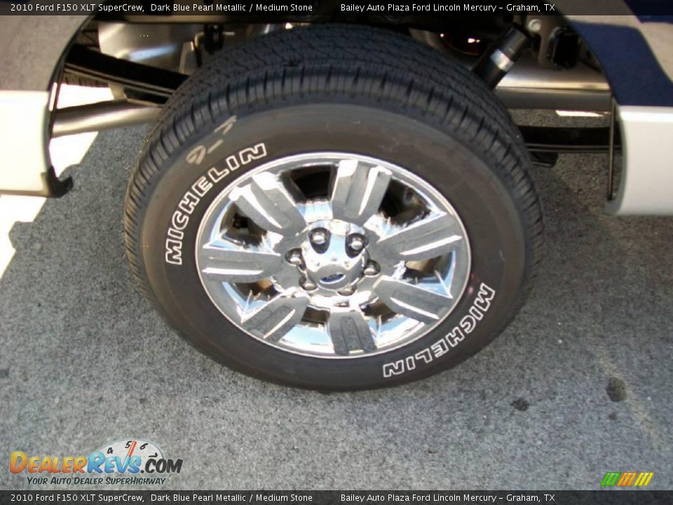 2010 Ford F150 XLT SuperCrew Dark Blue Pearl Metallic / Medium Stone Photo #7