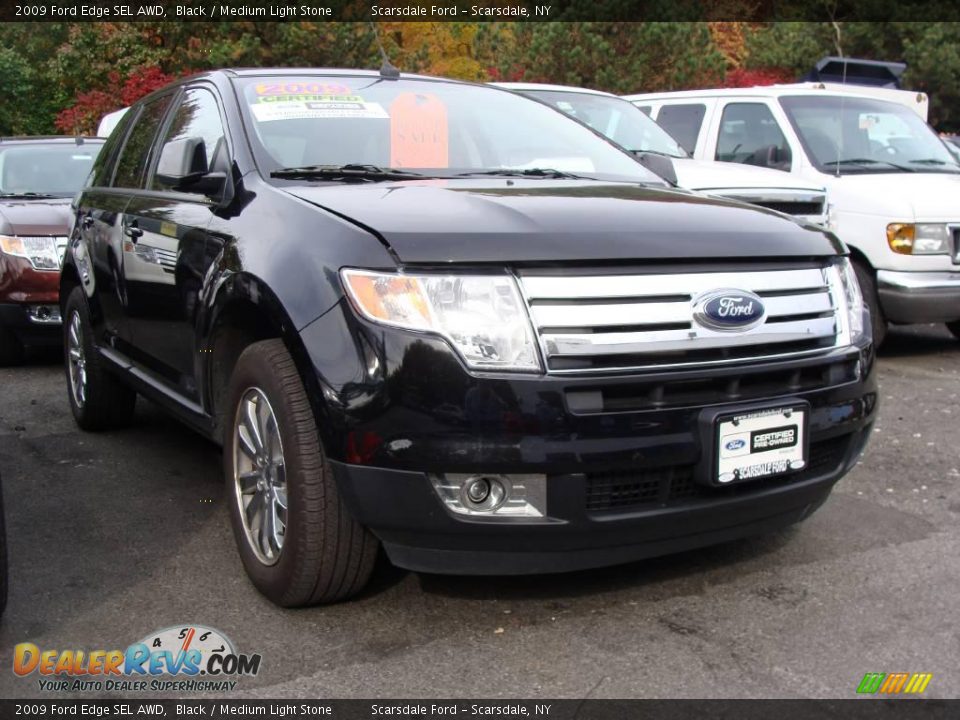 2009 Ford Edge SEL AWD Black / Medium Light Stone Photo #3
