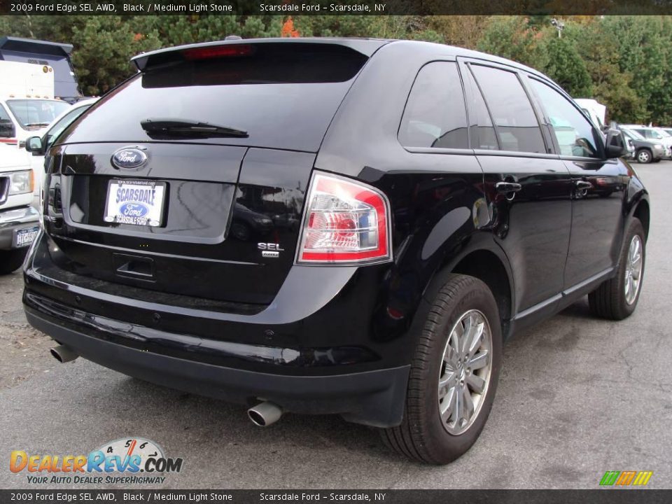 2009 Ford Edge SEL AWD Black / Medium Light Stone Photo #5