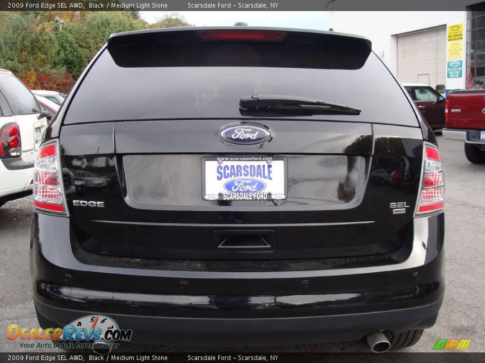 2009 Ford Edge SEL AWD Black / Medium Light Stone Photo #6