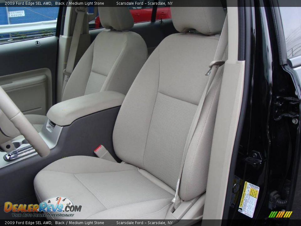 2009 Ford Edge SEL AWD Black / Medium Light Stone Photo #16