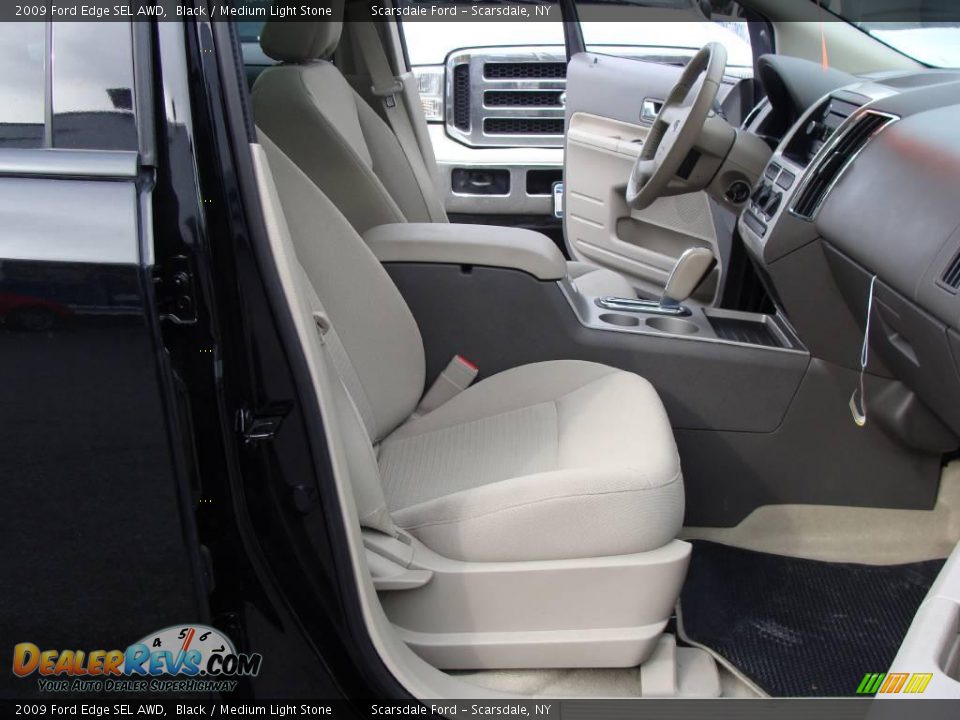 2009 Ford Edge SEL AWD Black / Medium Light Stone Photo #17