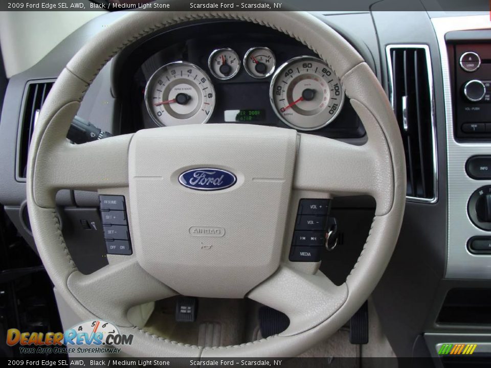 2009 Ford Edge SEL AWD Black / Medium Light Stone Photo #21