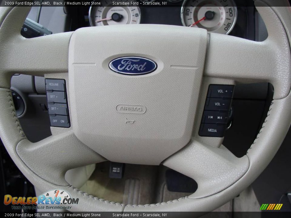 2009 Ford Edge SEL AWD Black / Medium Light Stone Photo #22