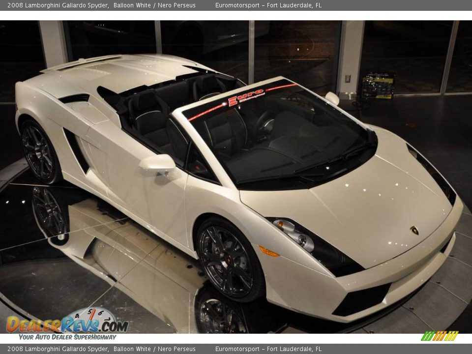 2008 Lamborghini Gallardo Spyder Balloon White / Nero Perseus Photo #1