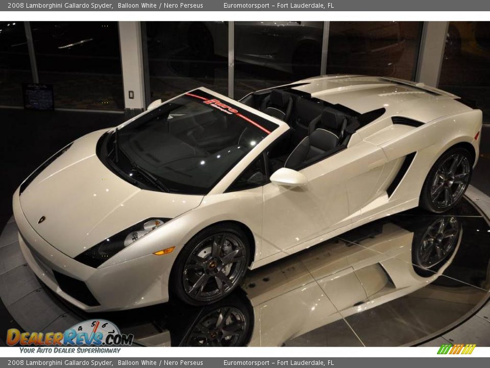 2008 Lamborghini Gallardo Spyder Balloon White / Nero Perseus Photo #3