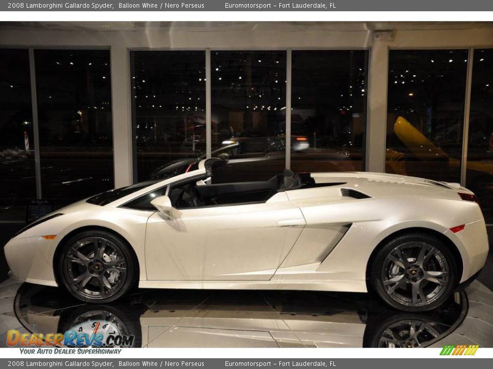 2008 Lamborghini Gallardo Spyder Balloon White / Nero Perseus Photo #4