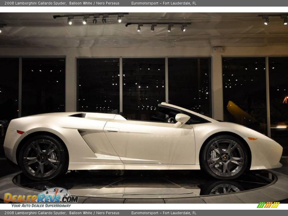 2008 Lamborghini Gallardo Spyder Balloon White / Nero Perseus Photo #8