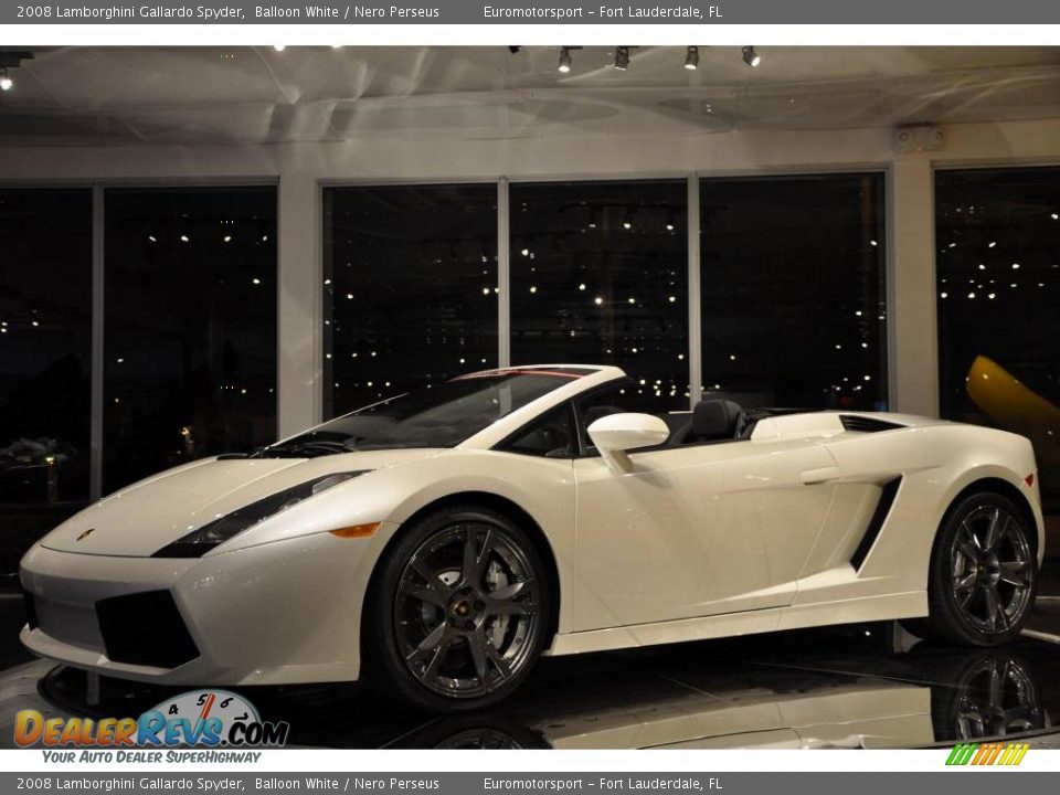 2008 Lamborghini Gallardo Spyder Balloon White / Nero Perseus Photo #11