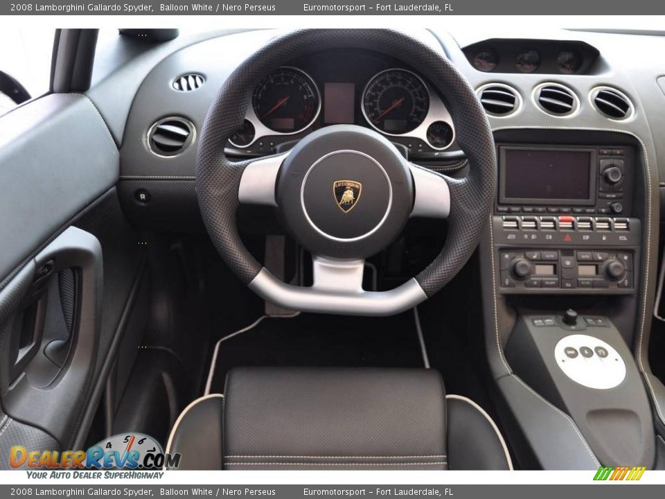 2008 Lamborghini Gallardo Spyder Balloon White / Nero Perseus Photo #12