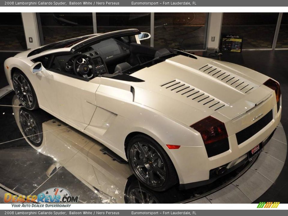 2008 Lamborghini Gallardo Spyder Balloon White / Nero Perseus Photo #17