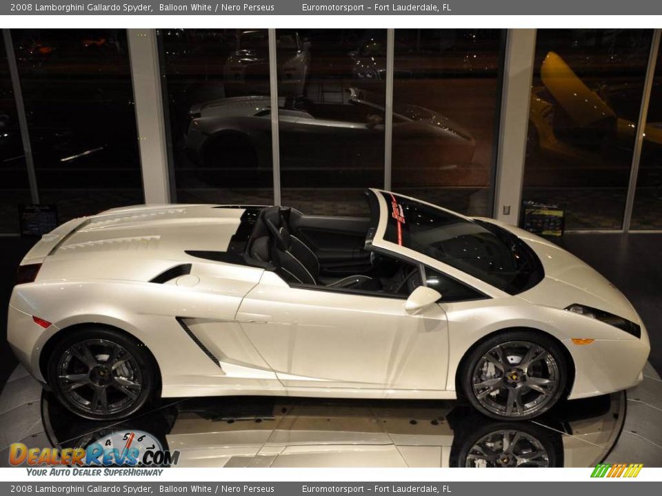 2008 Lamborghini Gallardo Spyder Balloon White / Nero Perseus Photo #19