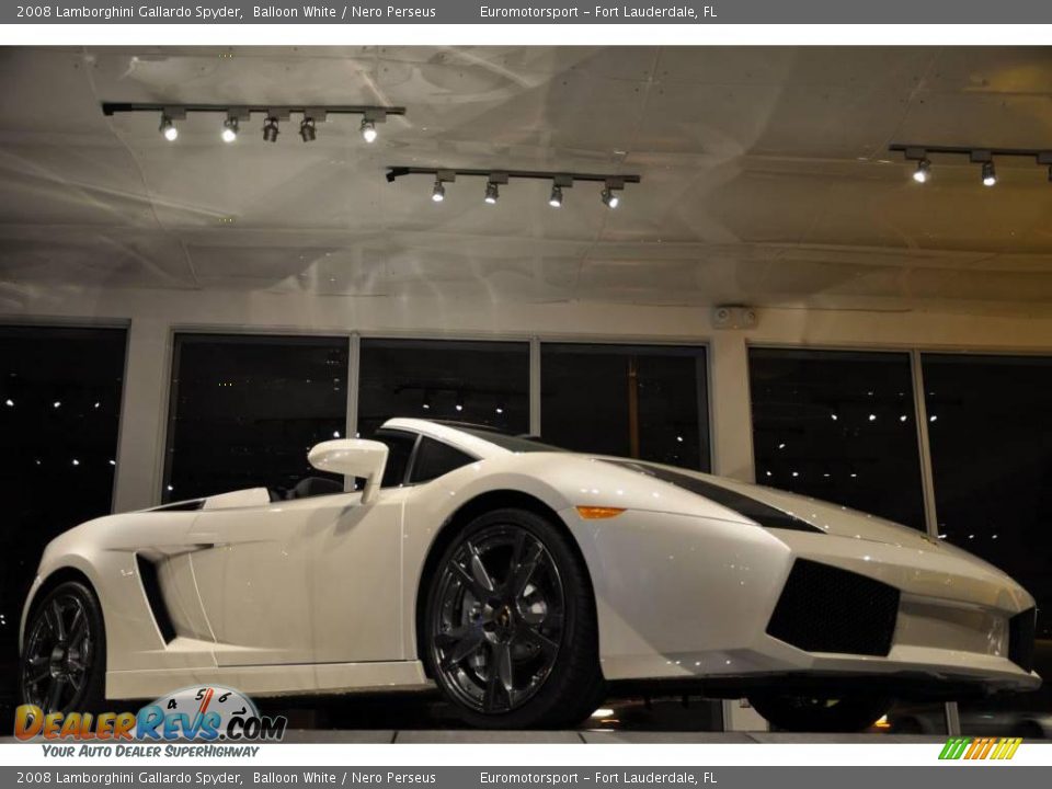 2008 Lamborghini Gallardo Spyder Balloon White / Nero Perseus Photo #23