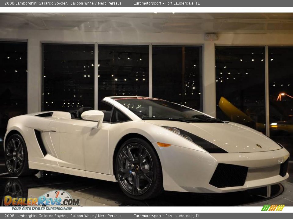 2008 Lamborghini Gallardo Spyder Balloon White / Nero Perseus Photo #28