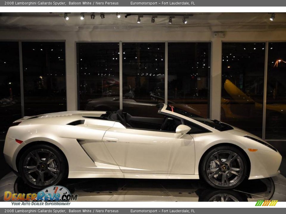 2008 Lamborghini Gallardo Spyder Balloon White / Nero Perseus Photo #30