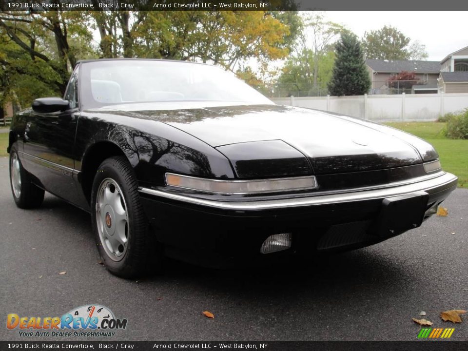 1991 Buick Reatta Convertible Black / Gray Photo #3