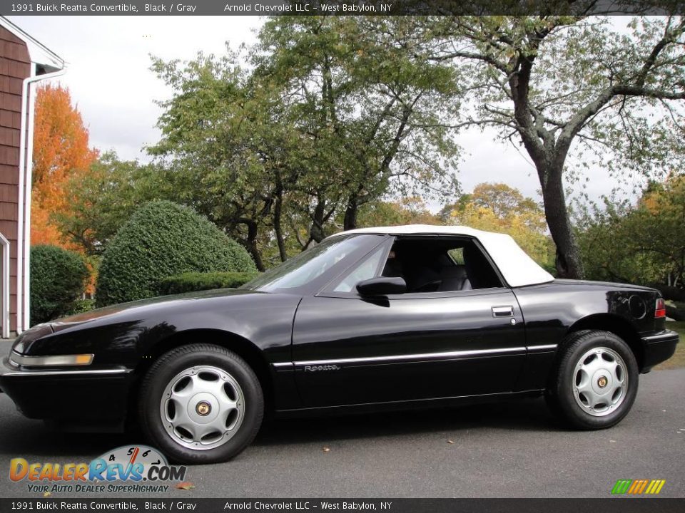 1991 Buick Reatta Convertible Black / Gray Photo #4