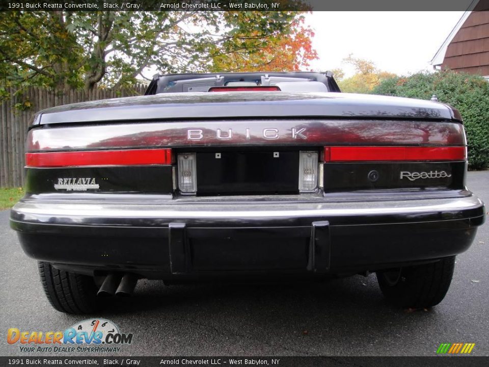 1991 Buick Reatta Convertible Black / Gray Photo #6