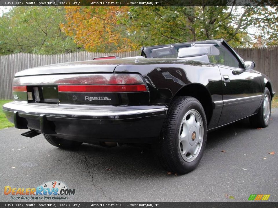 1991 Buick Reatta Convertible Black / Gray Photo #7