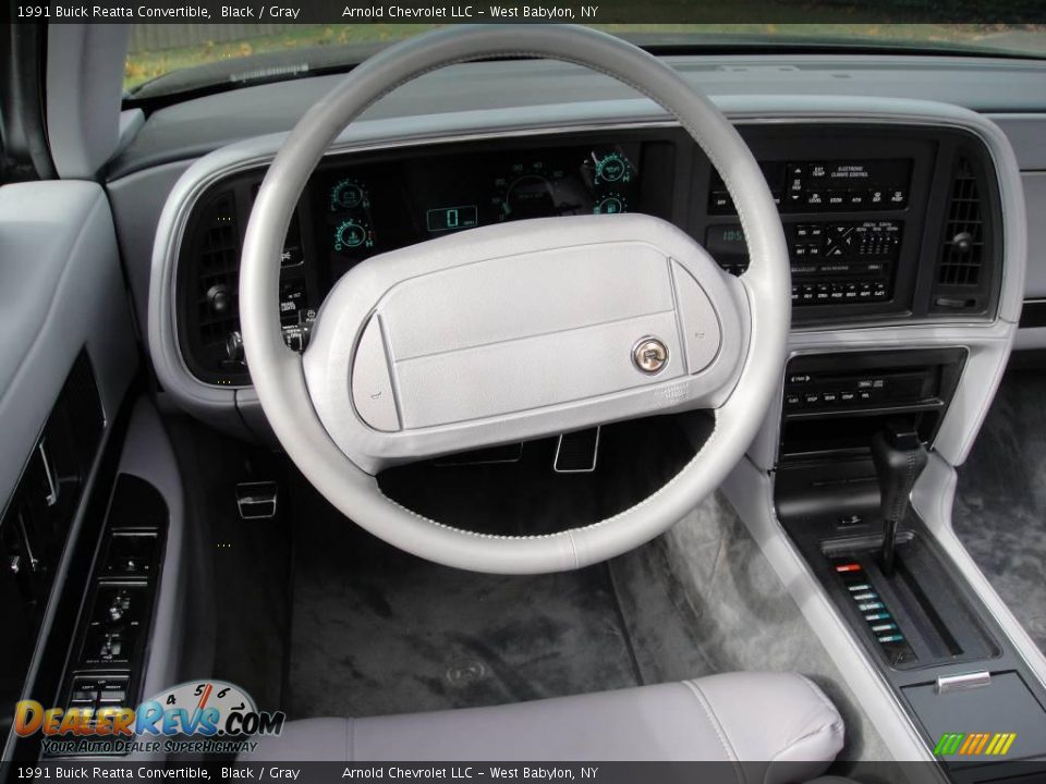 1991 Buick Reatta Convertible Black / Gray Photo #12