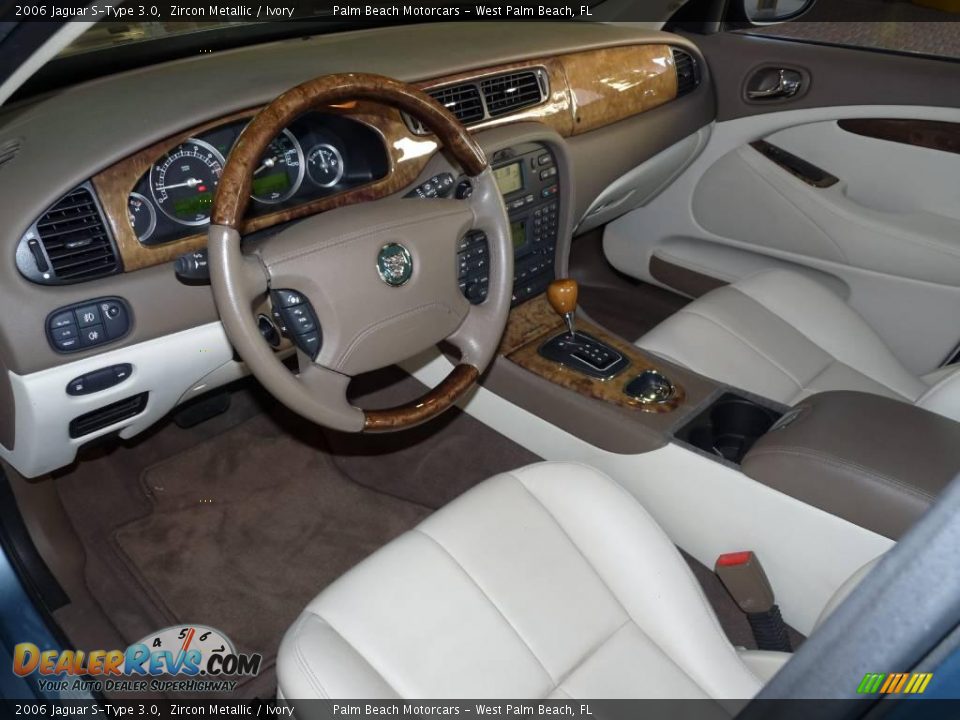 2006 Jaguar S-Type 3.0 Zircon Metallic / Ivory Photo #15