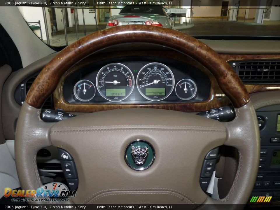2006 Jaguar S-Type 3.0 Zircon Metallic / Ivory Photo #35