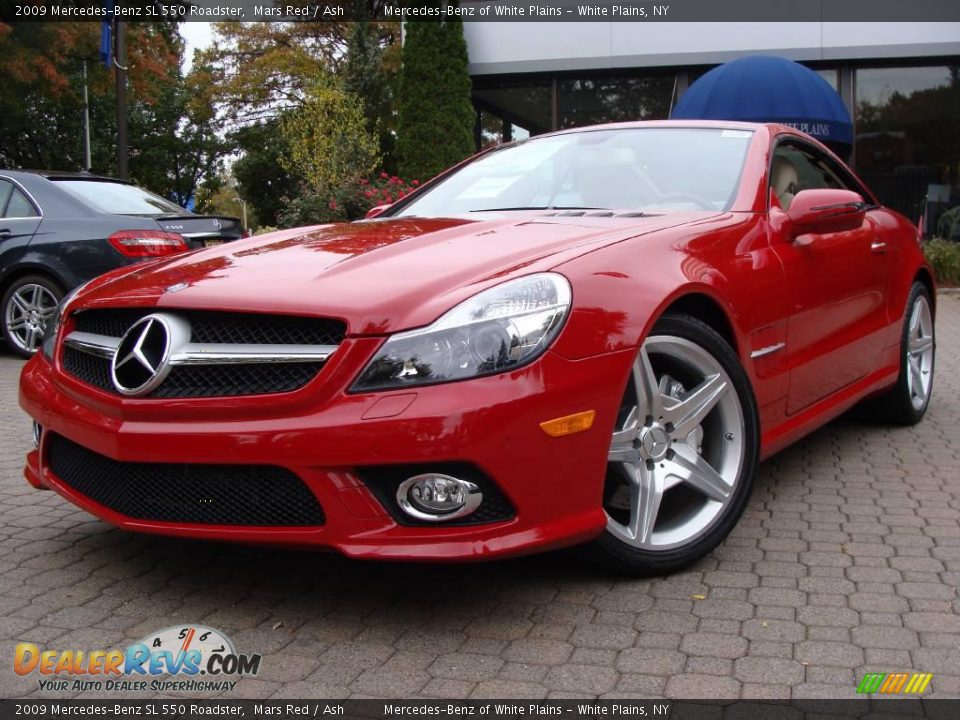 2009 Mercedes-Benz SL 550 Roadster Mars Red / Ash Photo #1