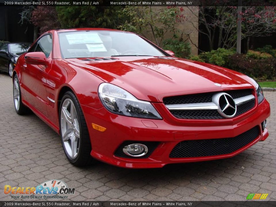 2009 Mercedes-Benz SL 550 Roadster Mars Red / Ash Photo #3