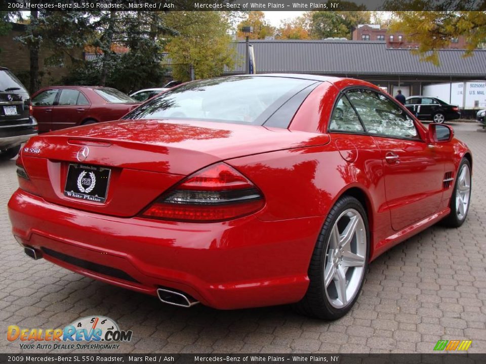 2009 Mercedes-Benz SL 550 Roadster Mars Red / Ash Photo #4