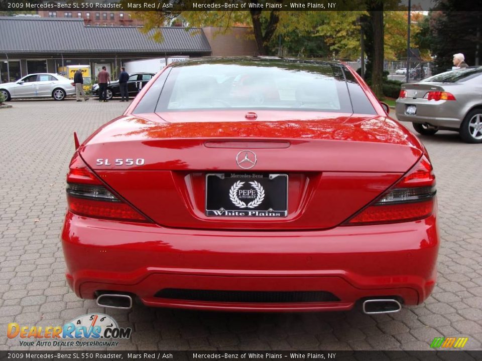 2009 Mercedes-Benz SL 550 Roadster Mars Red / Ash Photo #5