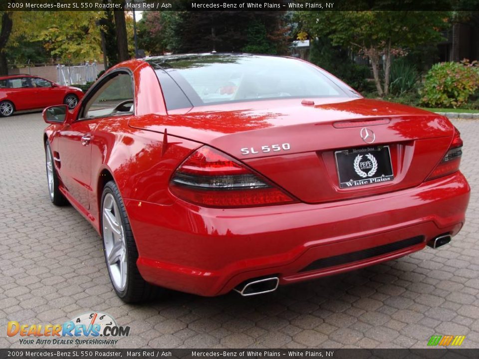 2009 Mercedes-Benz SL 550 Roadster Mars Red / Ash Photo #6