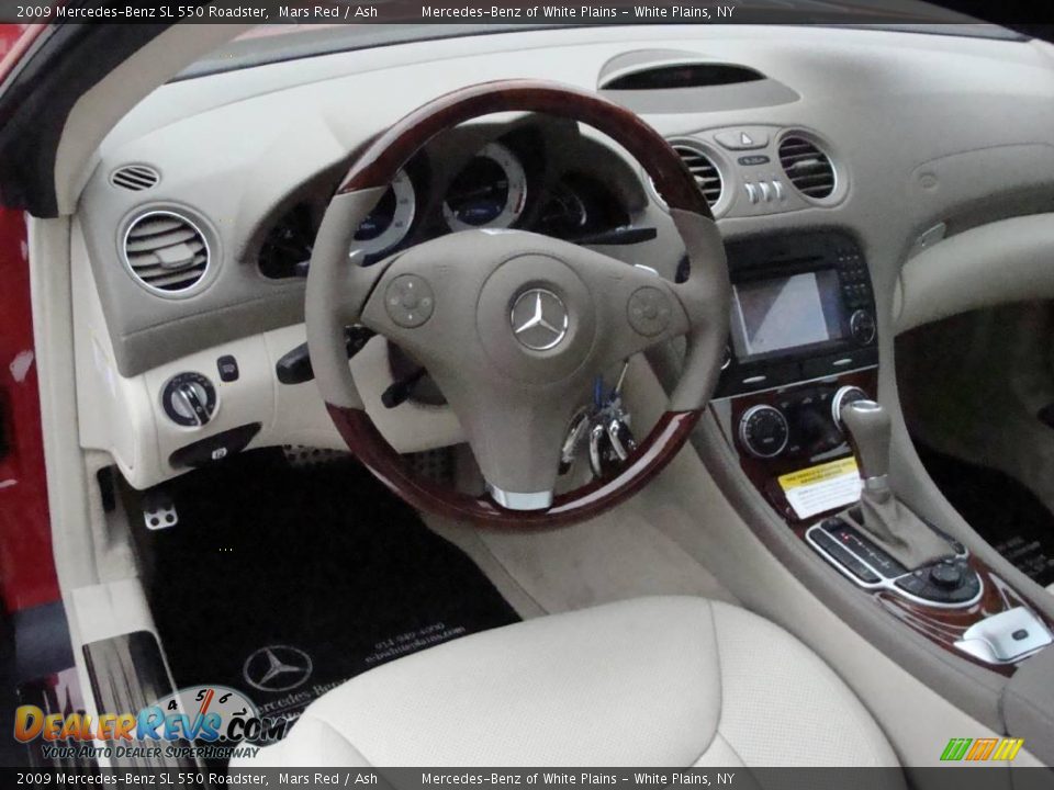 2009 Mercedes-Benz SL 550 Roadster Mars Red / Ash Photo #14