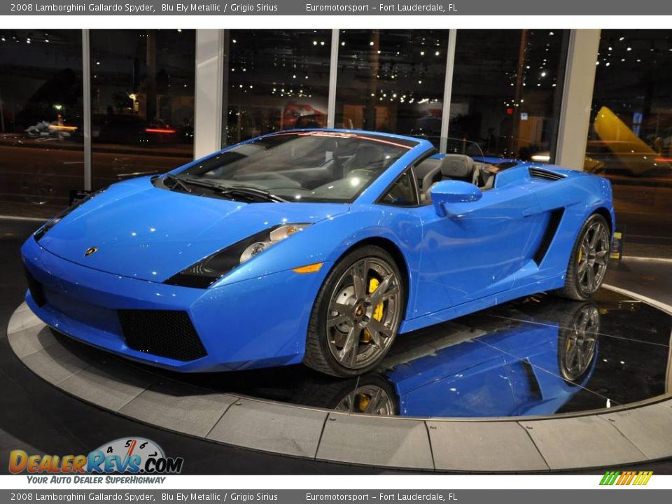 2008 Lamborghini Gallardo Spyder Blu Ely Metallic / Grigio Sirius Photo #3