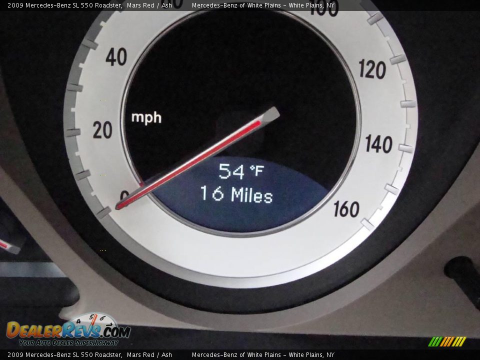 2009 Mercedes-Benz SL 550 Roadster Mars Red / Ash Photo #17