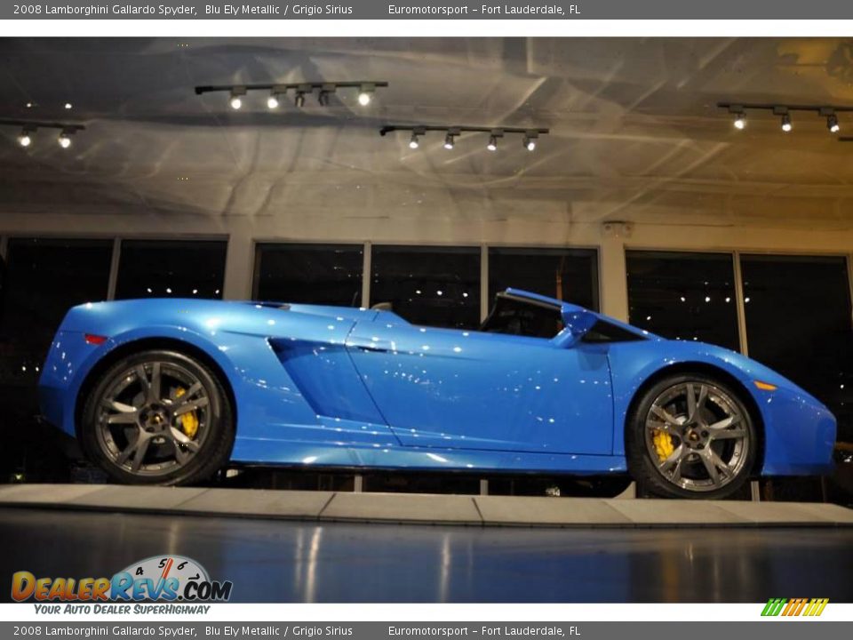 2008 Lamborghini Gallardo Spyder Blu Ely Metallic / Grigio Sirius Photo #4
