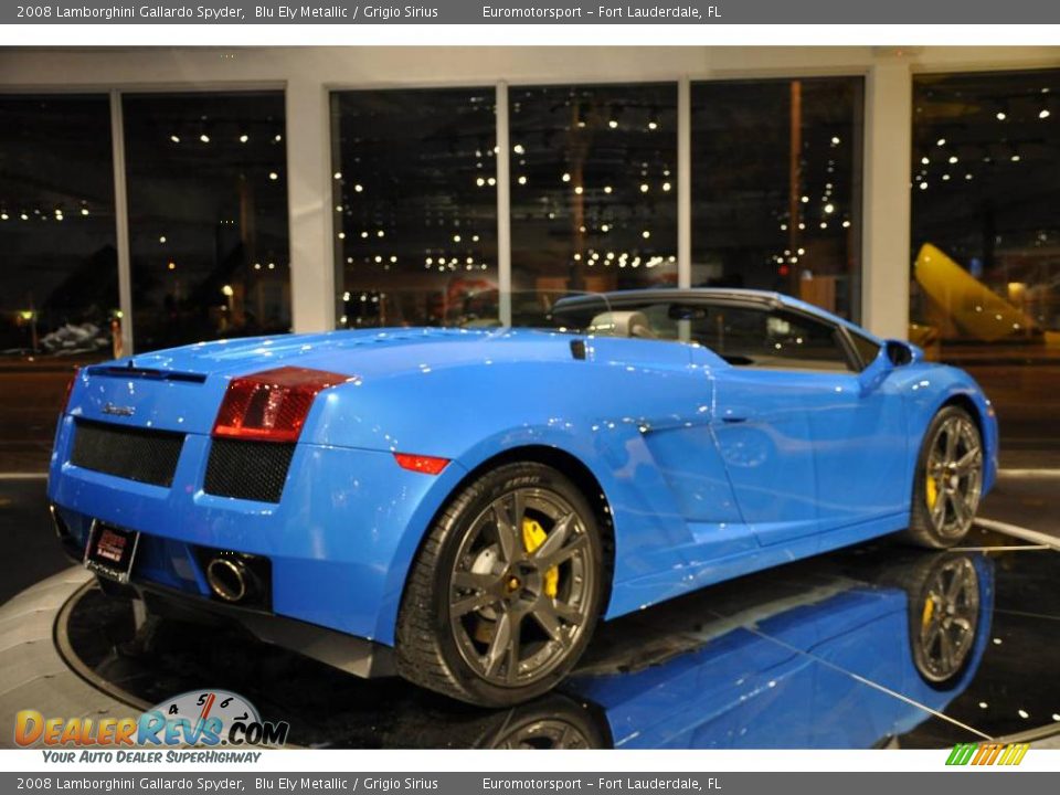 2008 Lamborghini Gallardo Spyder Blu Ely Metallic / Grigio Sirius Photo #5