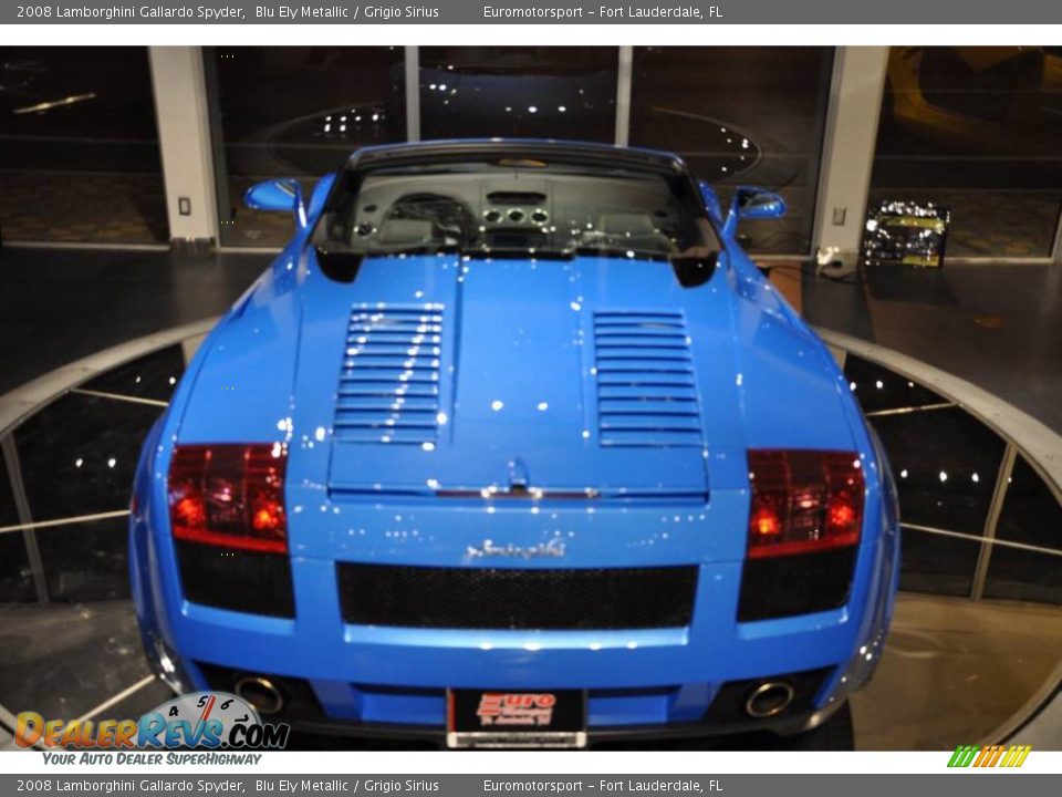 2008 Lamborghini Gallardo Spyder Blu Ely Metallic / Grigio Sirius Photo #6