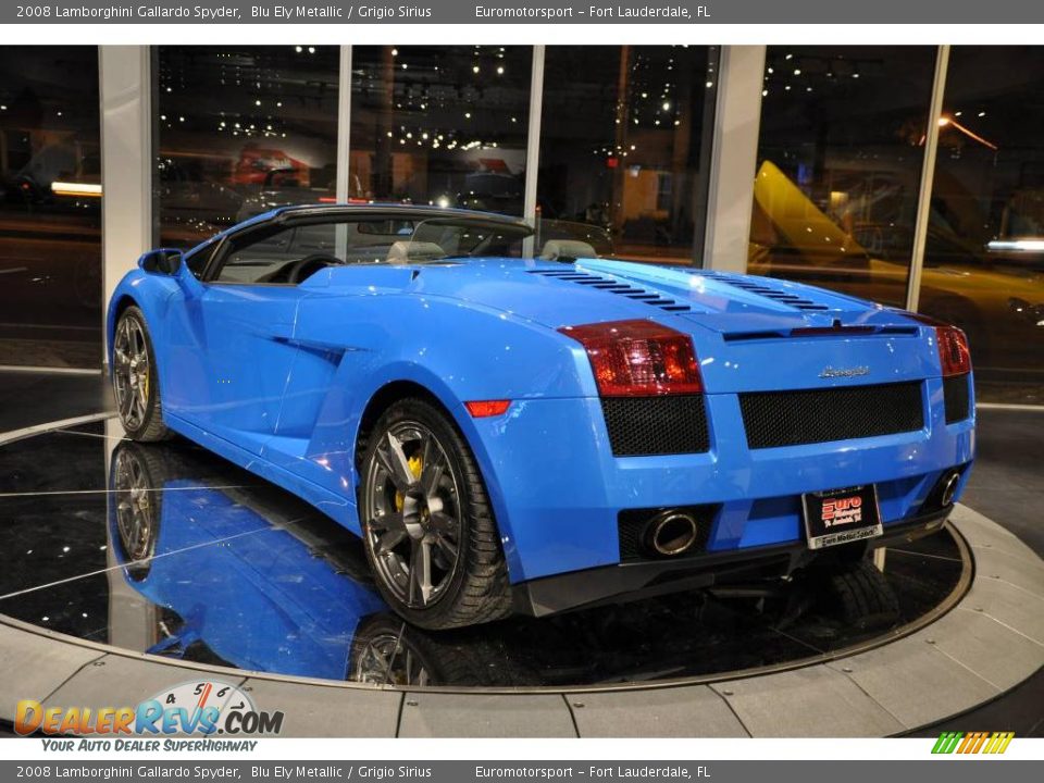 2008 Lamborghini Gallardo Spyder Blu Ely Metallic / Grigio Sirius Photo #7