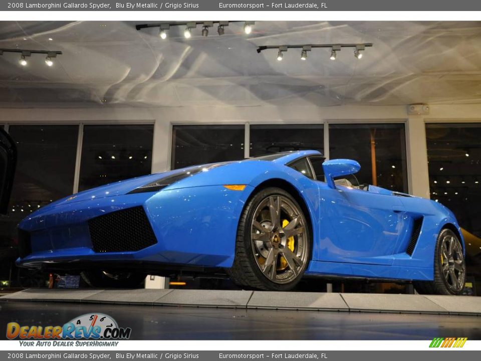 2008 Lamborghini Gallardo Spyder Blu Ely Metallic / Grigio Sirius Photo #8
