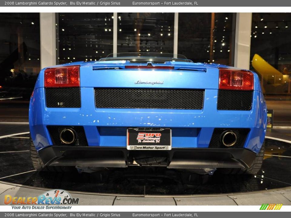 2008 Lamborghini Gallardo Spyder Blu Ely Metallic / Grigio Sirius Photo #11