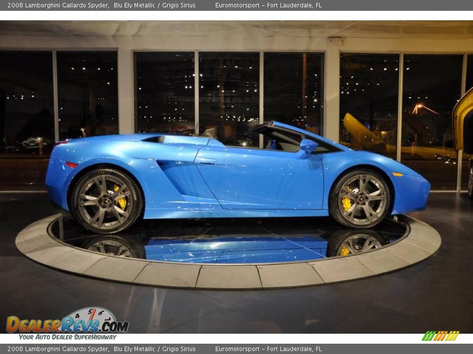 2008 Lamborghini Gallardo Spyder Blu Ely Metallic / Grigio Sirius Photo #12
