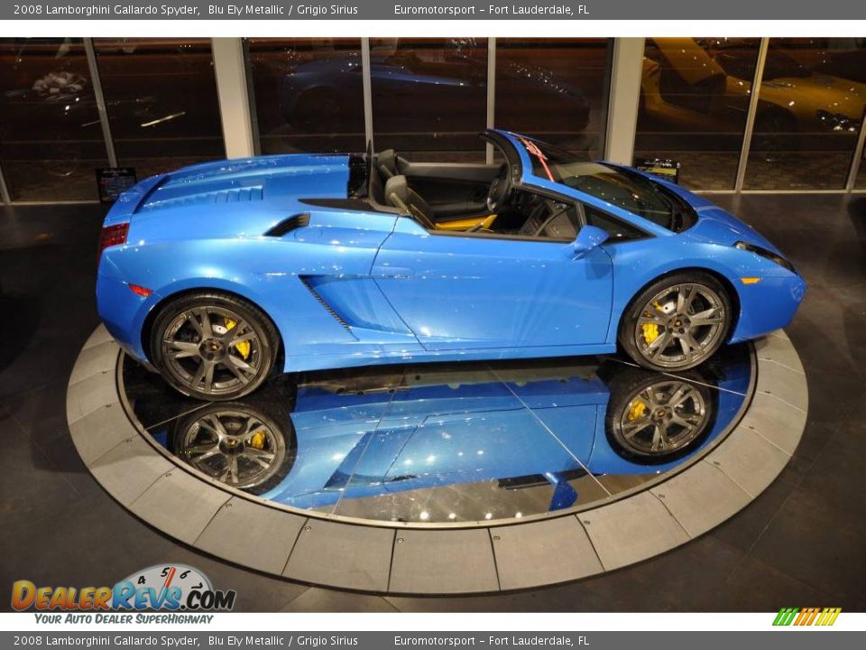 2008 Lamborghini Gallardo Spyder Blu Ely Metallic / Grigio Sirius Photo #13