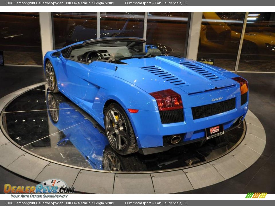 2008 Lamborghini Gallardo Spyder Blu Ely Metallic / Grigio Sirius Photo #14